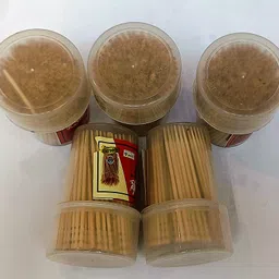 topper tasty Wooden Toothpick 5 Pack of Toothpick Sticks (1100 sticks) Toothpick Tooth Clean image 2