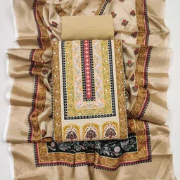 rudraa fab Unstitched Crepe Salwar Suit Material Printed image 2