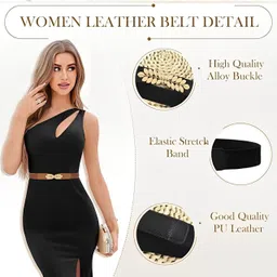 syga Women Brown Genuine Leather Belt image 3