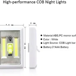 modone Super Bright COB LED Cordless Switch Light, Tap Light, Battery Operated 2 hrs Lantern Emergency Light image 2