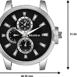 Killer Men's Wrist Analog Watch - For Men | Multi-Display Dial | Leather Strap | Casual & Formal Wear Timepiece image 3