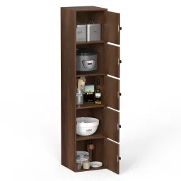 bluewud Calcio 5-Tier Engineered Wood Wardrobe In Brown Maple Finish image 8