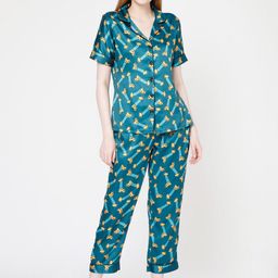 Smarty Pants Women Green & Yellow Printed Night suit-picture-47