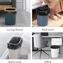 PUERTO Garbage Bags, Medium - (19 x 21 Inches) - 30 Bags/Roll, 180 Count (Pack of 6, Black), Plastic image 3