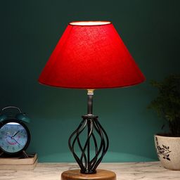 Devansh Red & Black Solid Table Lamps-picture-6