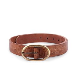Belwaba Men Tan Textured Leather Formal Belt-picture-26