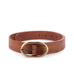 Belwaba Men Tan Textured Leather Formal Belt-picture-35