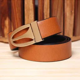 Kastner Men Tan Textured Reversible Formal Belt-picture-38