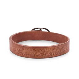 Belwaba Men Tan Textured Leather Formal Belt image 2