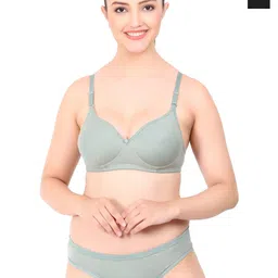 AROUSY Pack Of 2 Mid-Rise Breathable Cotton Bra & Panty Set-picture-18