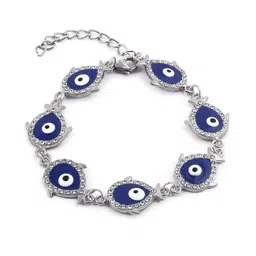 EL REGALO Women Blue & White Handcrafted Evil Eye Charm Bracelet-picture-16