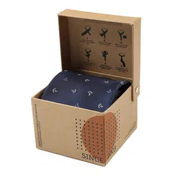 Tossido Men Blue & Silver-Toned Woven Design Broad Tie image 5