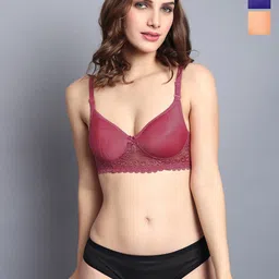 In-Curve Pack Of 3 Cotton Breathable Bra Panty Lingerie Set-picture-31