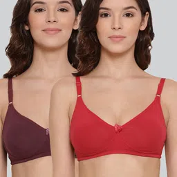 LYRA Pack Of 2 Combed Cotton Seamless Moulded Encircled Bra-image-95