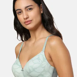 Triumph Floral Printed Full Coverage Lightly Padded T-Shirt Bra With All Day Comfort image 4
