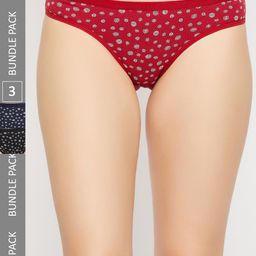SECRETS BY ZEROKAATA Women Pack of 3 Assorted Printed Cotton Basic Briefs MLPO3KTOPTY11-picture-36