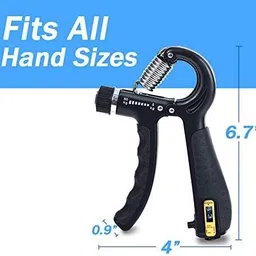 DOLO Simply Better Hand Grip Finger Strengthener Exercise 5 Pack - Adjustable Grip Resistance With Counter For Training & Workout (Black) image 5