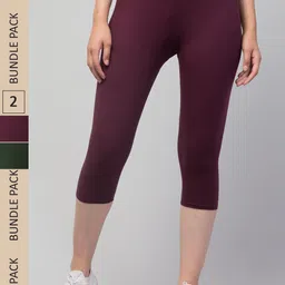 Apraa & Parma Women Pack of 2 Skinny Fit Capris-picture-37