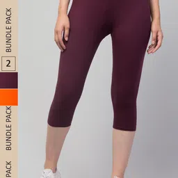 Apraa & Parma Women Pack of 2 Skinny Fit Capris-picture-33