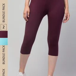 Apraa & Parma Women Pack of 2 Skinny Fit Capris-picture-28