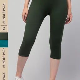 Apraa & Parma Women Pack of 2 Mid-Rise Skinny Fit Pure Cotton Capris-picture-29