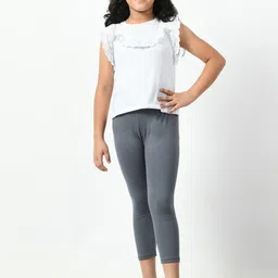 BAESD Girls Pack Of 4 Cotton Lycra Capris image 2