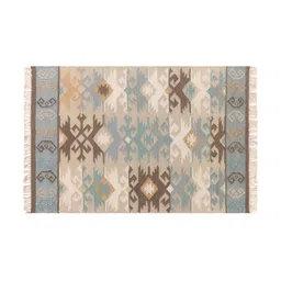 PEQURA Brown & Grey Handmade Woollen Carpet image 2