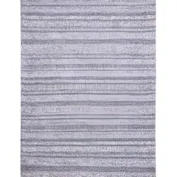 PEQURA Grey Striped Handmade Woollen Carpet image 2