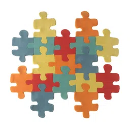 LITTLELOOMS Orange & Grey Hand-Tufted Woollen Carpet image 2