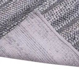 PEQURA Grey Striped Handmade Woollen Carpet image 4