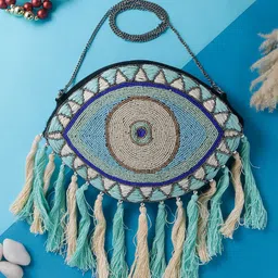 Swisni Women Embroidered Fabric Purse Clutch image 1