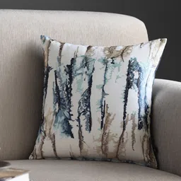 GM White & Blue Embroidered Cushion Cover-picture-42