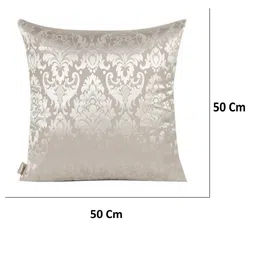 Home Silver-Toned Square Printed Self Design Cushion Covers image 2