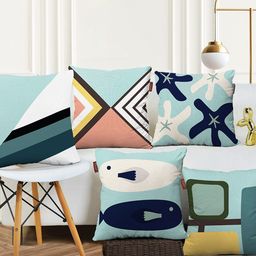 AEROHAVEN Set of 5 Abstract Square Cushion Covers-picture-37