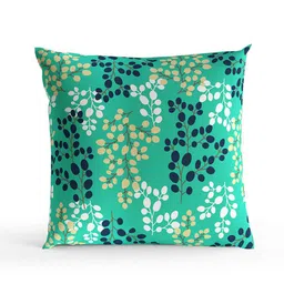 Divine Casa Green & Beige Set of 5 Floral Square Cushion Covers image 4