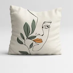 STITCHNEST Pink & Yellow Set of 5 Floral Square Cushion Covers image 4