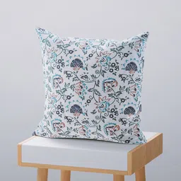 BLOCKS OF INDIA Grey & White Set of 5 Ethnic Motifs Square Cushion Covers image 2