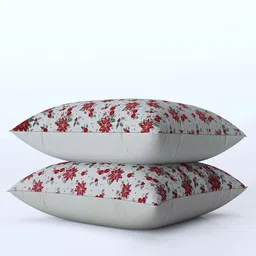 HOME COLORS.IN White & Red 2 Pieces Square Cushion Covers image 4