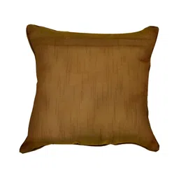 Good Vibes Brown & Gold Toned 6 Pieces Floral Textured Velvet Square Cushion Covers image 4