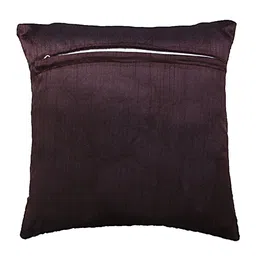Kuber Industries 5 Pieces Brown Velvet Square Cushion Covers image 2