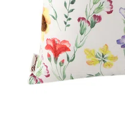Home White & Green Set of 2 Floral Square Cushion Covers image 3