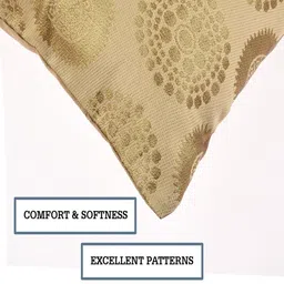 Kuber Industries Gold-Toned 5 Pieces Ethnic Motifs Square Cushion Covers image 5