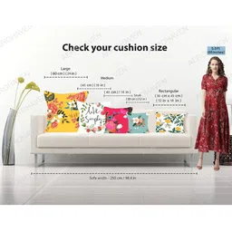 AEROHAVEN Beige & Green Set of 5 Floral Square Cushion Covers image 3