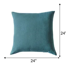 ZEBA Teal Textured Square Cushion Cover image 2
