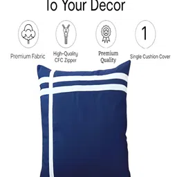 THROWPILLOW Navy Blue & White Square Cushion Covers image 3