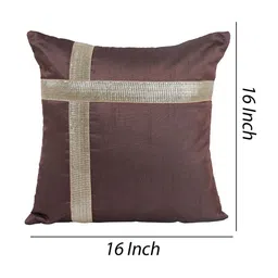 ROMEE Coffee Brown & White Set of 5 Geometric Square Cushion Covers image 4