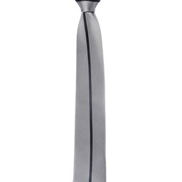 Alvaro Castagnino Men Grey & Black Striped Skinny Tie-picture-27