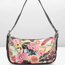 Lino Perros Floral Printed Structured Shoulder Bag With Chain Detail-picture-35