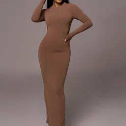 LULU & SKY Round Neck Cut Outs Bodycon Maxi Dress-picture-22