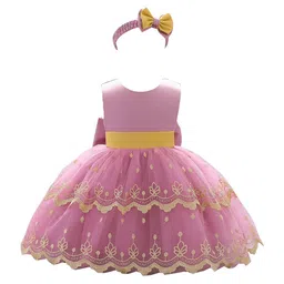 StyleCast Girls Pink Embroidered Net Fit & Flare Mini Dress-picture-11